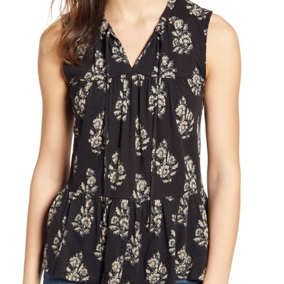 Lucky Brand Tops - NWT LUCKY BRAND Size XS Tie Neck Sleeveless Tunic